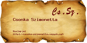 Csonka Szimonetta névjegykártya