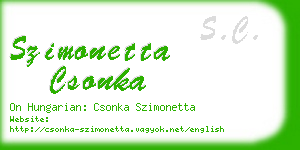 szimonetta csonka business card